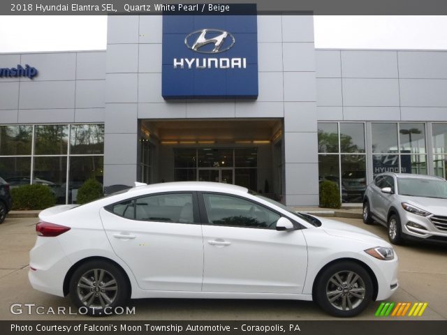 2018 Hyundai Elantra SEL in Quartz White Pearl