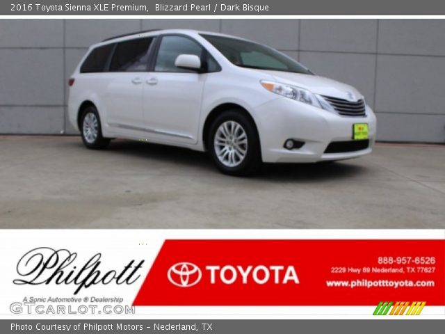 2016 Toyota Sienna XLE Premium in Blizzard Pearl