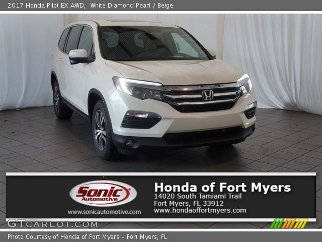 2017 Honda Pilot EX AWD in White Diamond Pearl