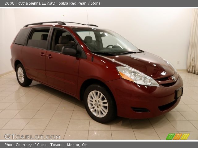 2008 Toyota Sienna LE AWD in Salsa Red Pearl