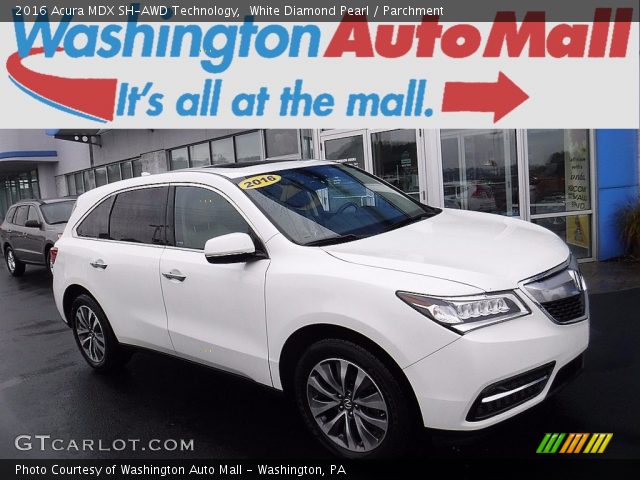 2016 Acura MDX SH-AWD Technology in White Diamond Pearl