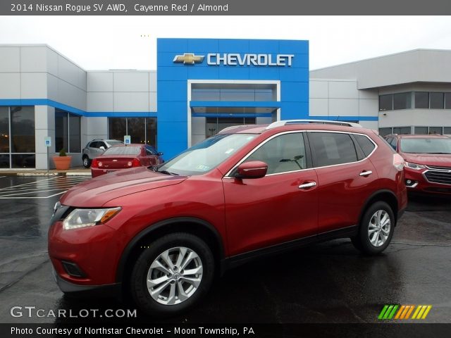 2014 Nissan Rogue SV AWD in Cayenne Red