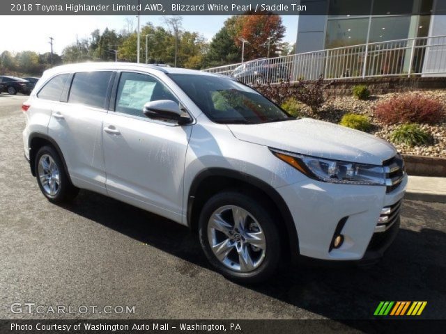2018 Toyota Highlander Limited AWD in Blizzard White Pearl