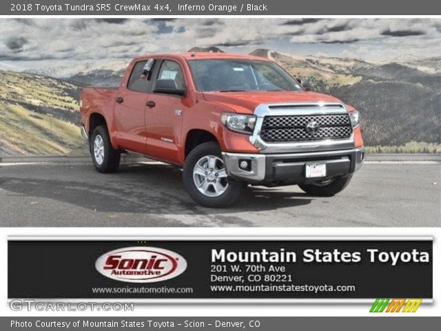 2018 Toyota Tundra SR5 CrewMax 4x4 in Inferno Orange