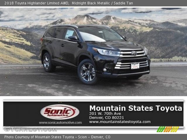 2018 Toyota Highlander Limited AWD in Midnight Black Metallic