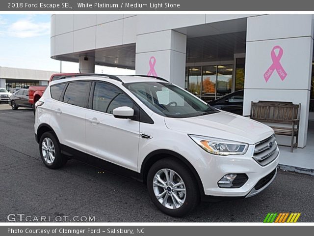 2018 Ford Escape SEL in White Platinum