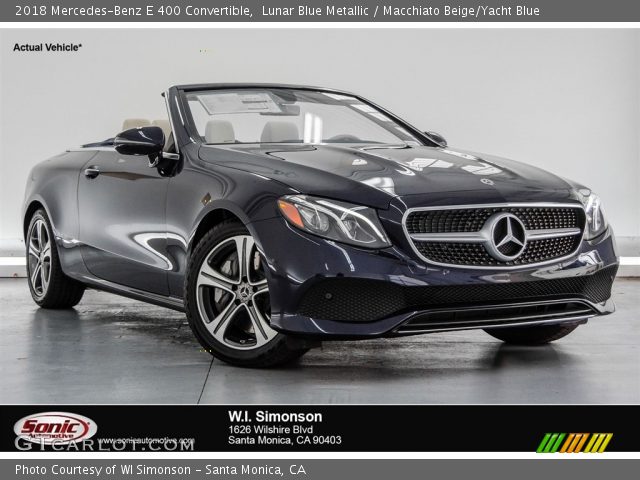 2018 Mercedes-Benz E 400 Convertible in Lunar Blue Metallic