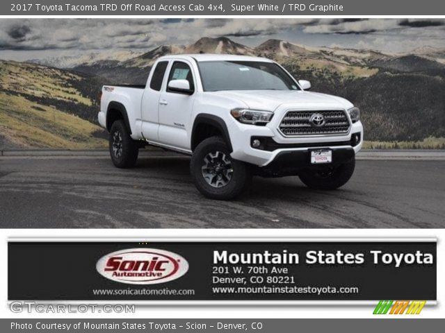 2017 Toyota Tacoma TRD Off Road Access Cab 4x4 in Super White