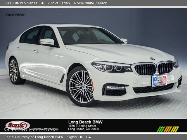 2018 BMW 5 Series 540i xDrive Sedan in Alpine White