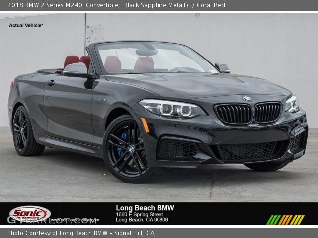 2018 BMW 2 Series M240i Convertible in Black Sapphire Metallic