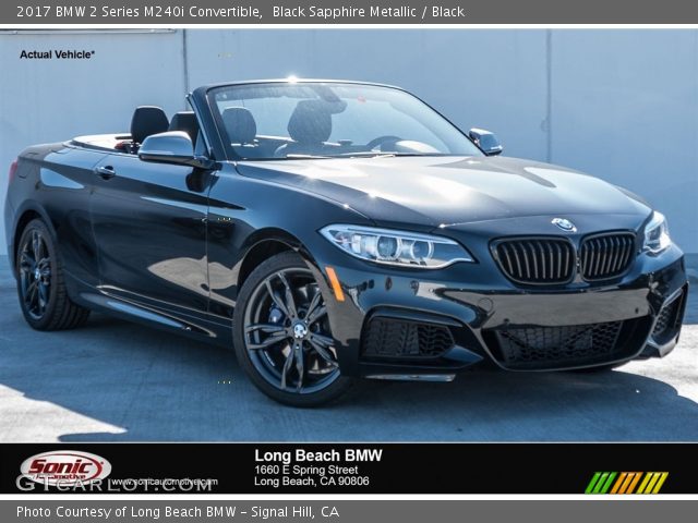 2017 BMW 2 Series M240i Convertible in Black Sapphire Metallic