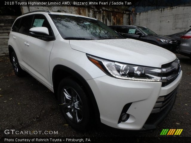 2018 Toyota Highlander Limited AWD in Blizzard White Pearl