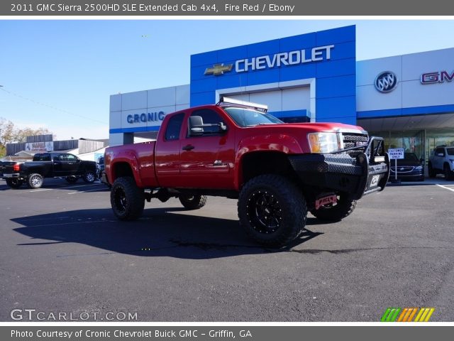 2011 GMC Sierra 2500HD SLE Extended Cab 4x4 in Fire Red