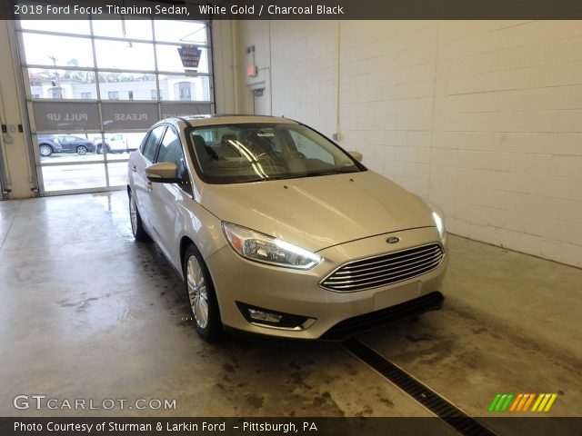 2018 Ford Focus Titanium Sedan in White Gold