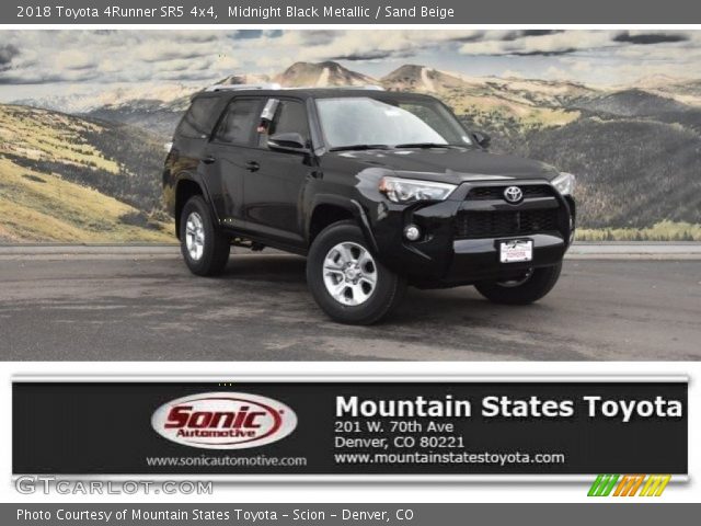 2018 Toyota 4Runner SR5 4x4 in Midnight Black Metallic