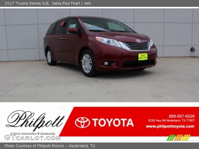 2017 Toyota Sienna XLE in Salsa Red Pearl