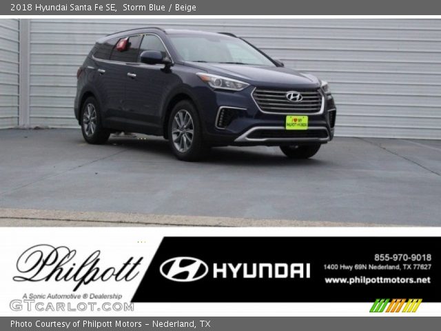 2018 Hyundai Santa Fe SE in Storm Blue