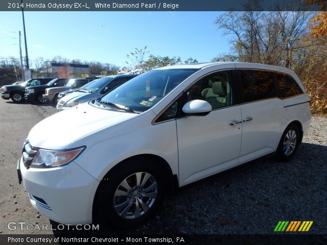 2014 Honda Odyssey EX-L in White Diamond Pearl