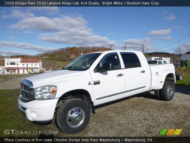 2008 Dodge Ram 3500 Laramie Mega Cab 4x4 Dually in Bright White