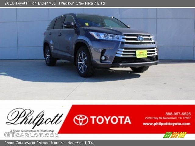 2018 Toyota Highlander XLE in Predawn Gray Mica