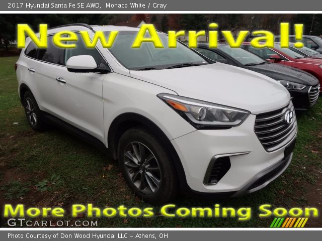 2017 Hyundai Santa Fe SE AWD in Monaco White