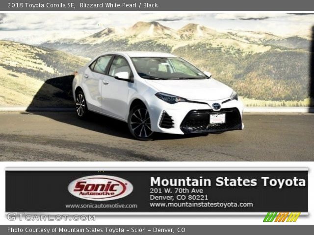 2018 Toyota Corolla SE in Blizzard White Pearl