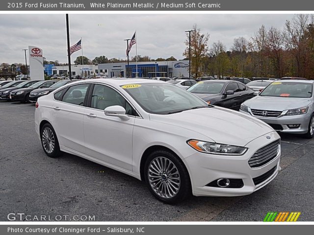 2015 Ford Fusion Titanium in White Platinum Metallic