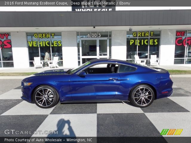 2016 Ford Mustang EcoBoost Coupe in Deep Impact Blue Metallic