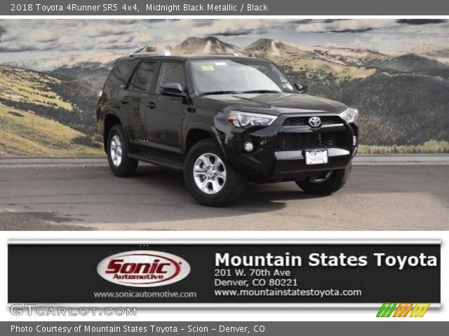 2018 Toyota 4Runner SR5 4x4 in Midnight Black Metallic