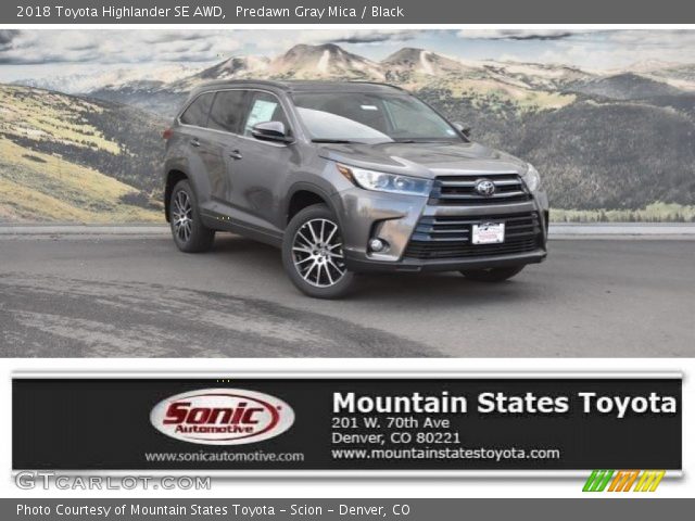 2018 Toyota Highlander SE AWD in Predawn Gray Mica