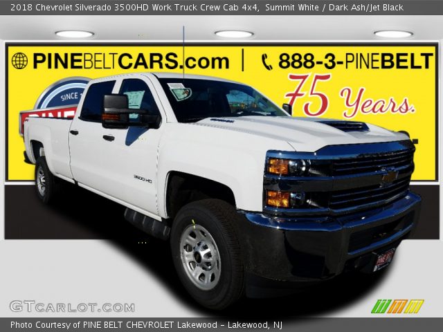 2018 Chevrolet Silverado 3500HD Work Truck Crew Cab 4x4 in Summit White