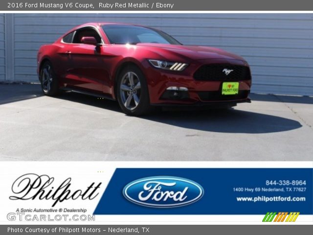2016 Ford Mustang V6 Coupe in Ruby Red Metallic