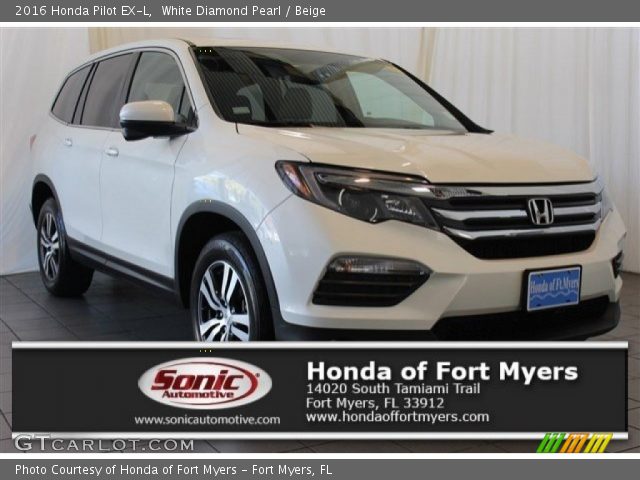 2016 Honda Pilot EX-L in White Diamond Pearl