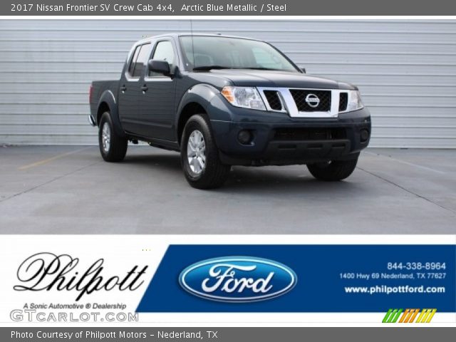 2017 Nissan Frontier SV Crew Cab 4x4 in Arctic Blue Metallic