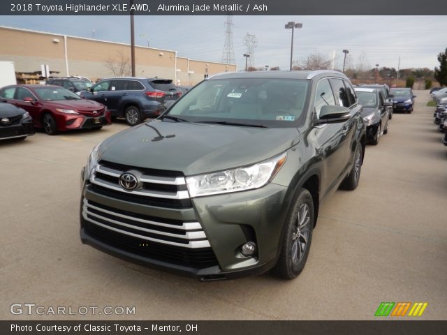 2018 Toyota Highlander XLE AWD in Alumina Jade Metallic