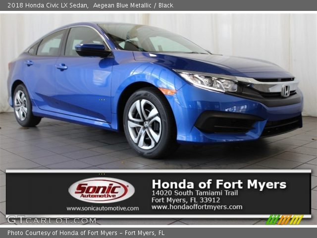 2018 Honda Civic LX Sedan in Aegean Blue Metallic