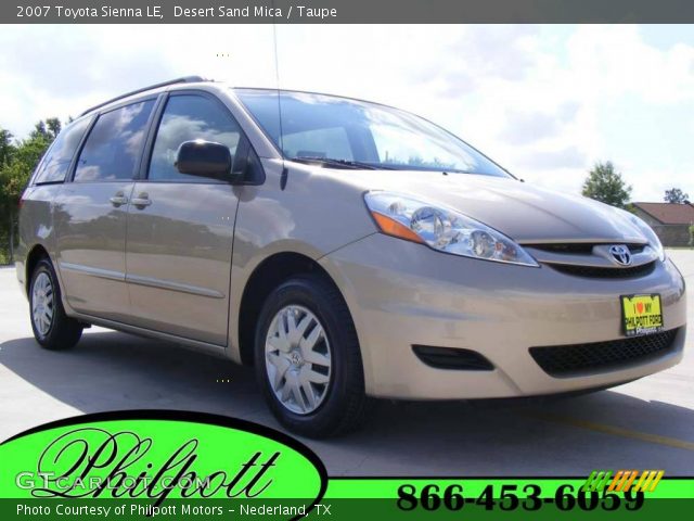 2007 Toyota Sienna LE in Desert Sand Mica
