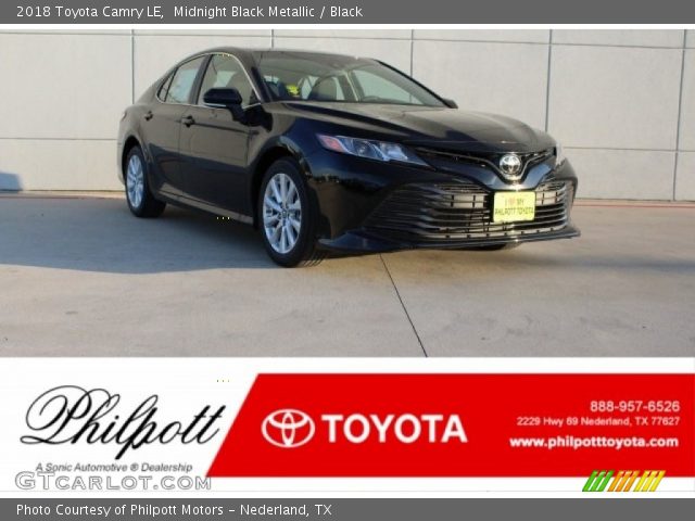 2018 Toyota Camry LE in Midnight Black Metallic