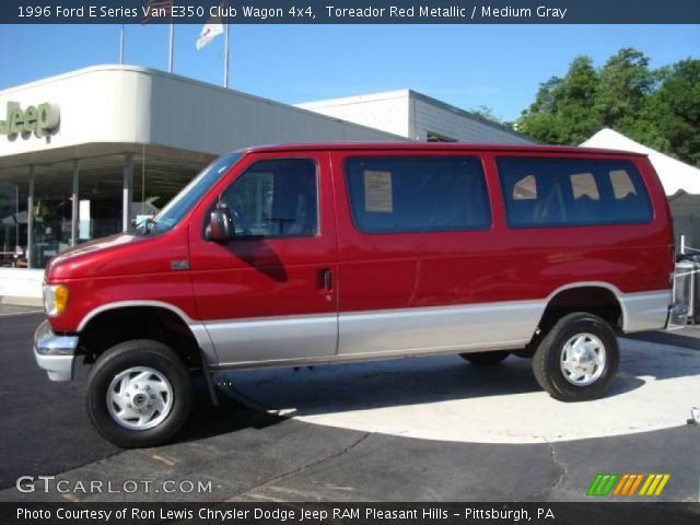 1996 Ford E Series Van E350 Club Wagon 4x4 in Toreador Red Metallic