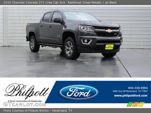 2016 Chevrolet Colorado Z71 Crew Cab 4x4 in Rainforest Green Metallic