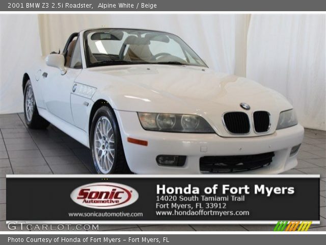 2001 BMW Z3 2.5i Roadster in Alpine White