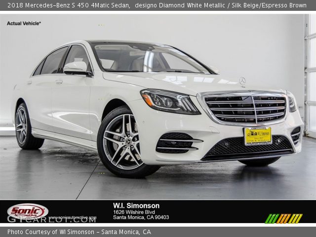 2018 Mercedes-Benz S 450 4Matic Sedan in designo Diamond White Metallic