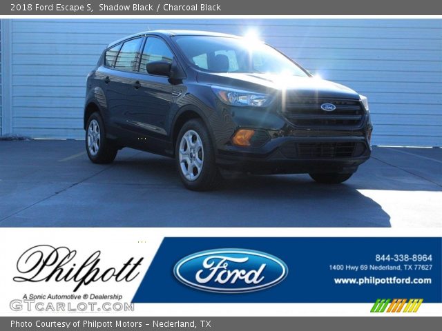 2018 Ford Escape S in Shadow Black