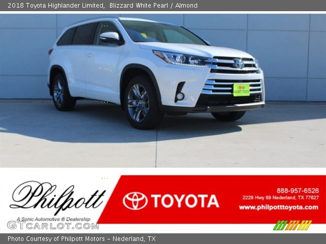 2018 Toyota Highlander Limited in Blizzard White Pearl