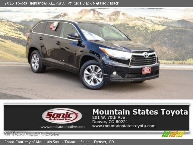 2015 Toyota Highlander XLE AWD in Attitude Black Metallic