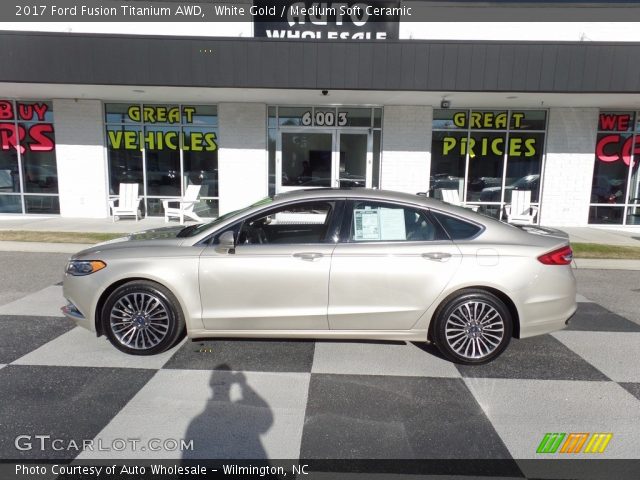2017 Ford Fusion Titanium AWD in White Gold