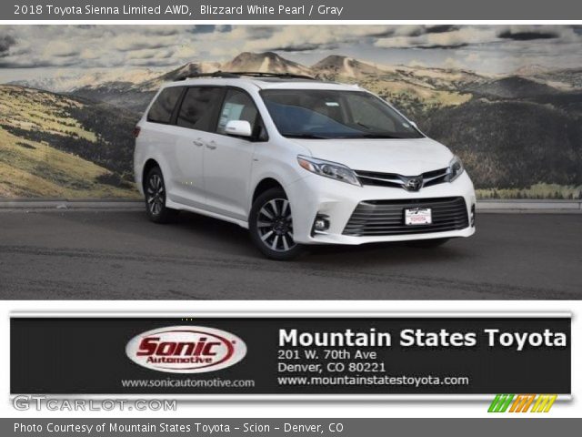 2018 Toyota Sienna Limited AWD in Blizzard White Pearl