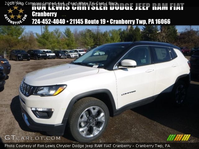 2018 Jeep Compass Limited 4x4 in Pearl White Tri–Coat
