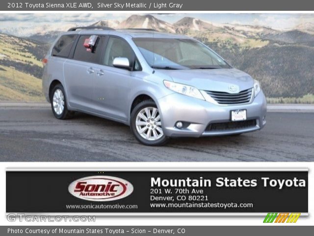 2012 Toyota Sienna XLE AWD in Silver Sky Metallic