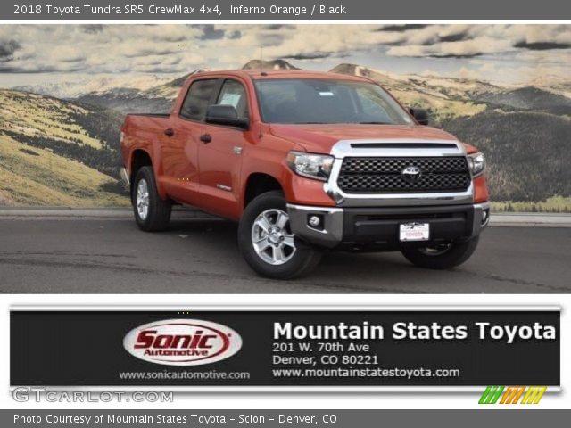 2018 Toyota Tundra SR5 CrewMax 4x4 in Inferno Orange